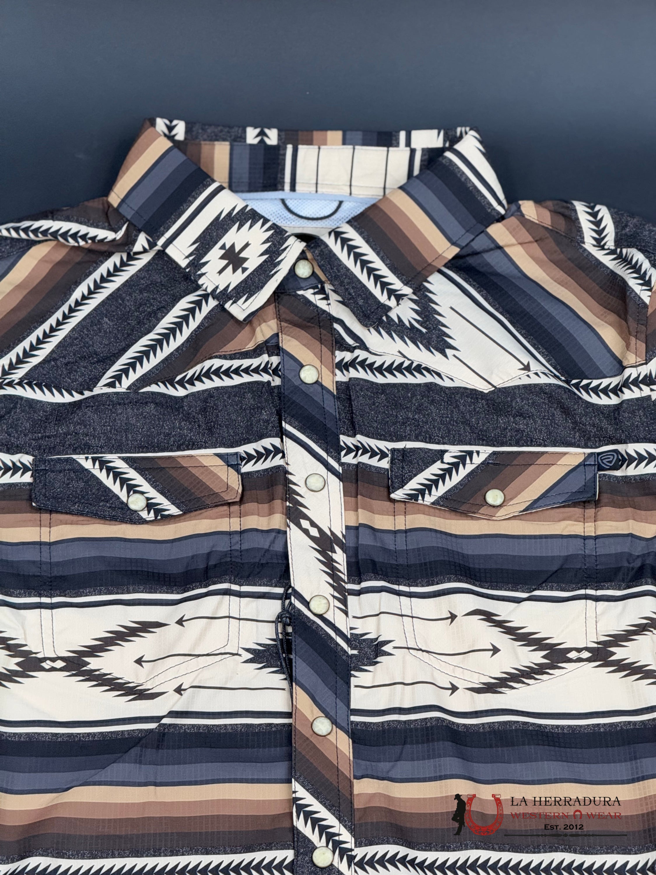 Rock&Roll Long Sleeve Charcoal Aztec Brown Ropa Hombres