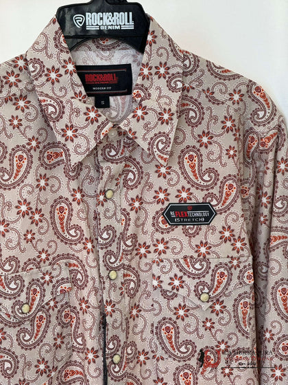 ROCK&ROLL LONG SLEEVE ORANGE DESIGN SNAP BMN2S02527