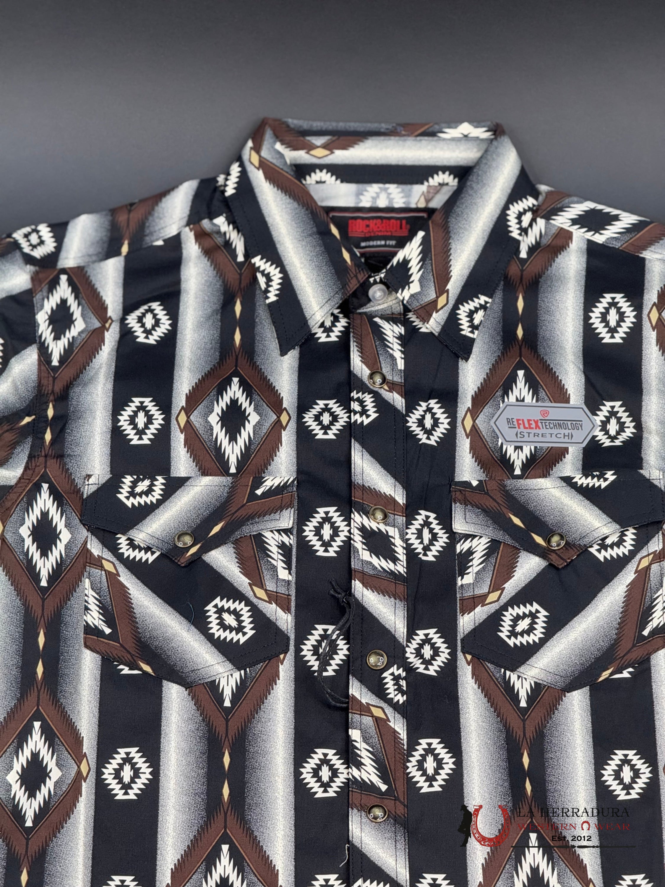 Rock&Roll Long Sleeve Aztec Brown/Black Ropa Hombres