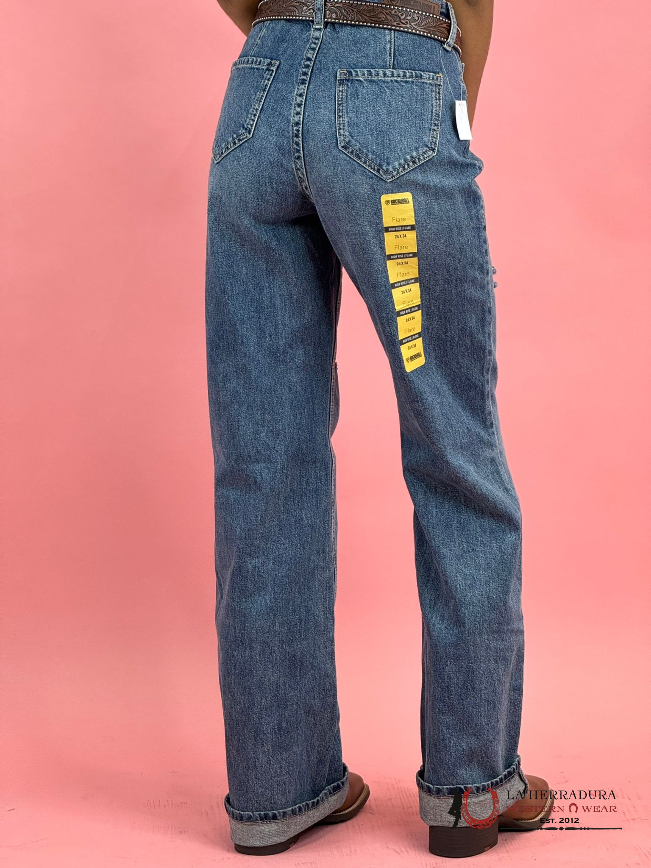 Rock&Roll Medium Vintage Inside Insert Relaxed Flare Jeans Women