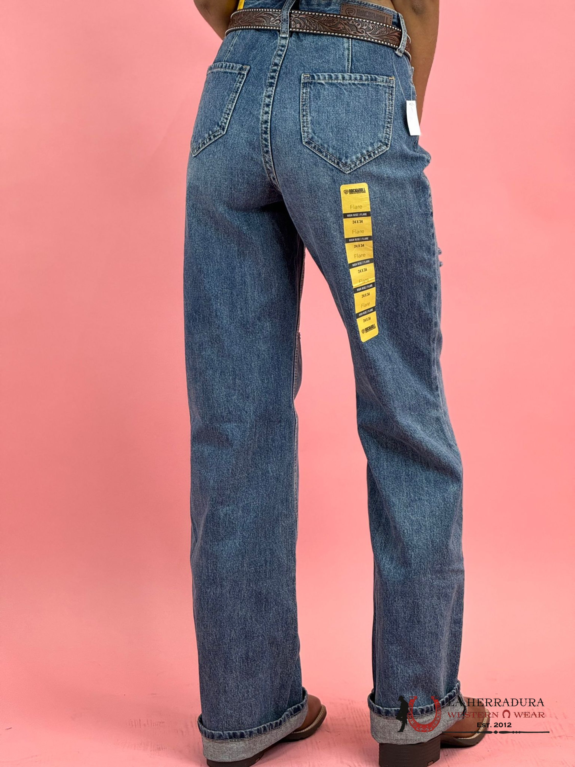 Rock&Roll Medium Vintage Inside Insert Relaxed Flare Jeans Women