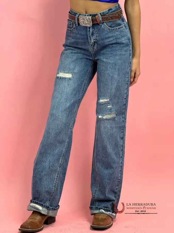 Rock&Roll Medium Vintage Inside Insert Relaxed Flare Jeans Women