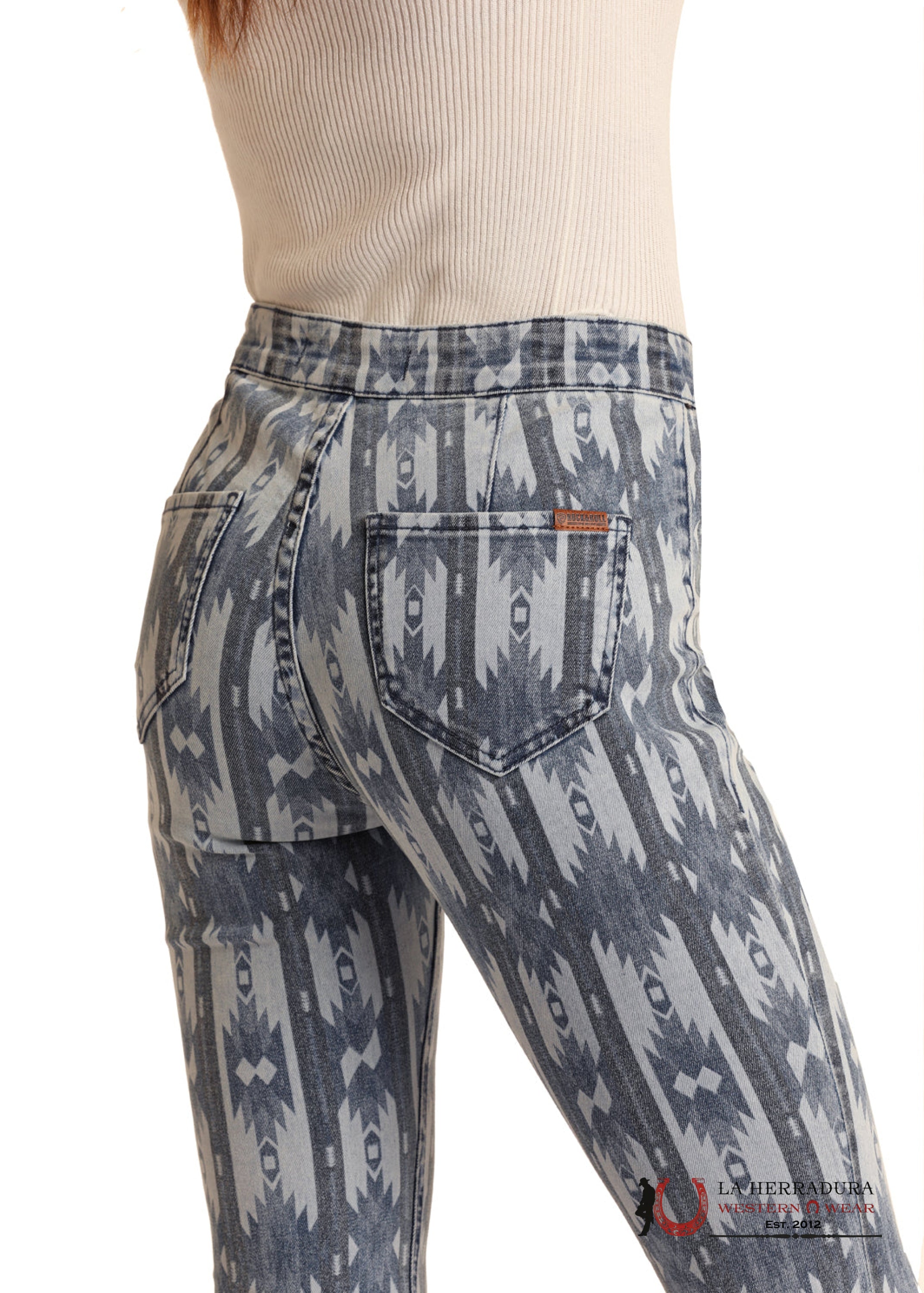 ROCK&ROLL MEDIUM WASH BUTTON BELL BLUE RRWD7PRZRF ROCK&ROLL JEANS WOMEN