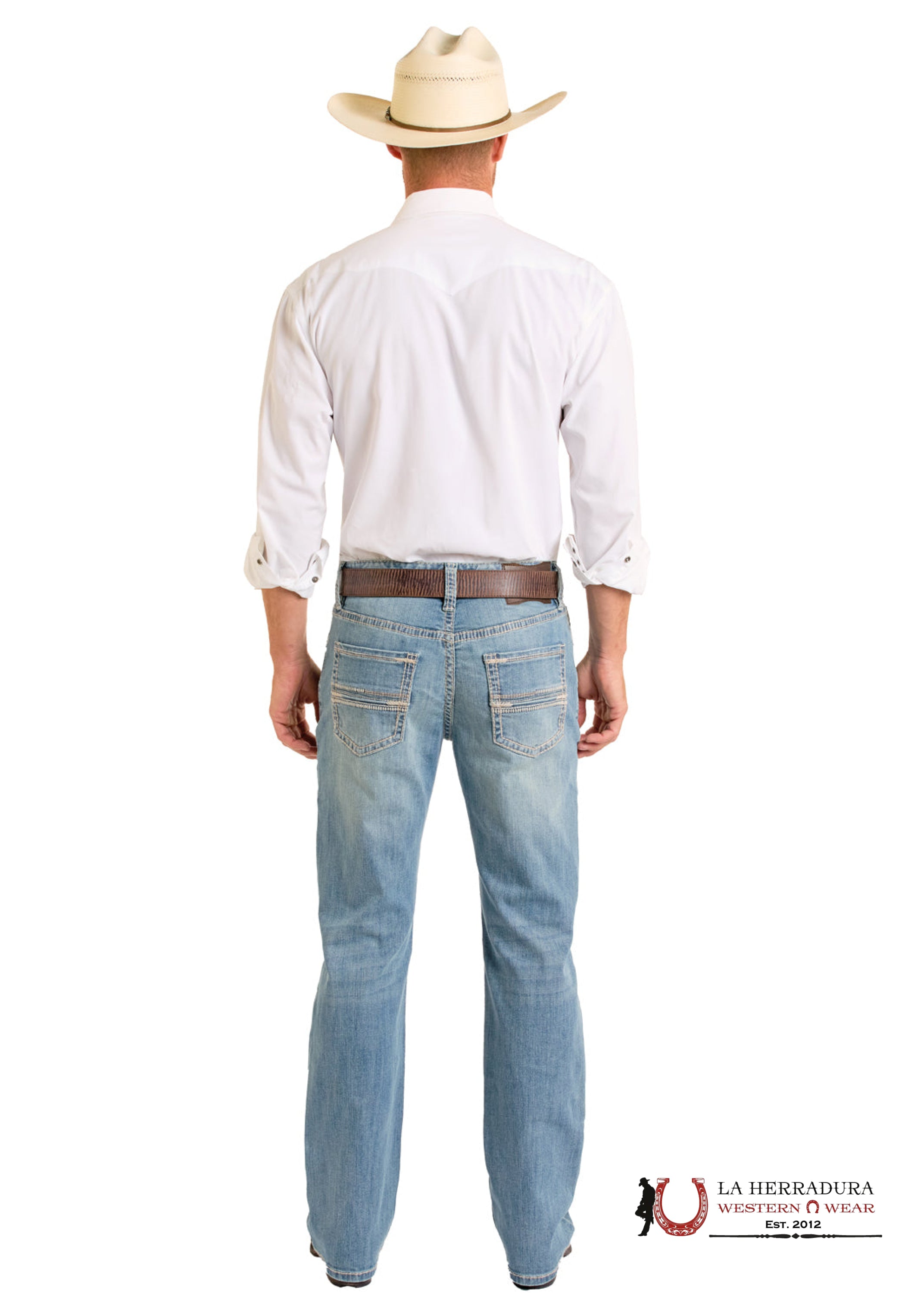 ROCK&ROLL MEN JEANS MEDIUM VINTAGE DOT EMB DB BOOT BM0DD06687 ROPA HOMBRES