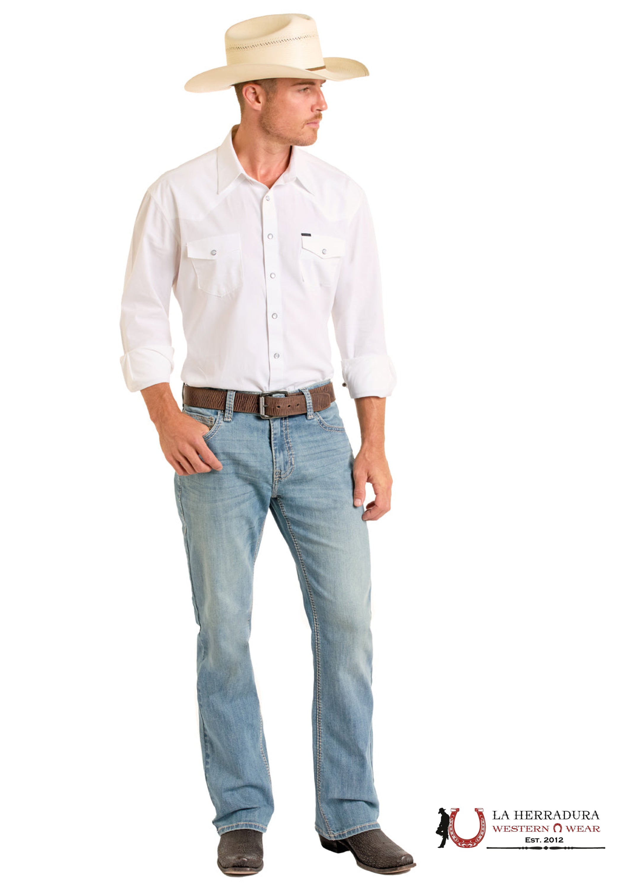 ROCK&ROLL MEN JEANS MEDIUM VINTAGE DOT EMB DB BOOT BM0DD06687 ROPA HOMBRES