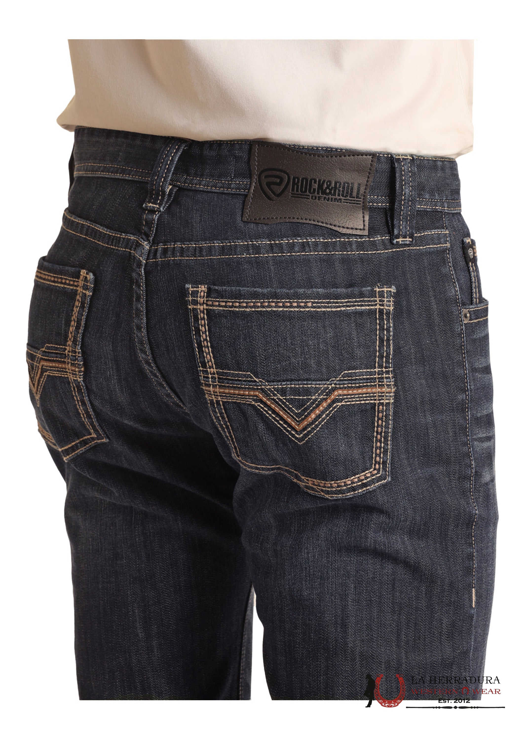 ROCK&ROLL MENS REVOLVER STRAIGHT SLIM BOOT CUT JEANS RRMD1RR13X ROPA HOMBRES