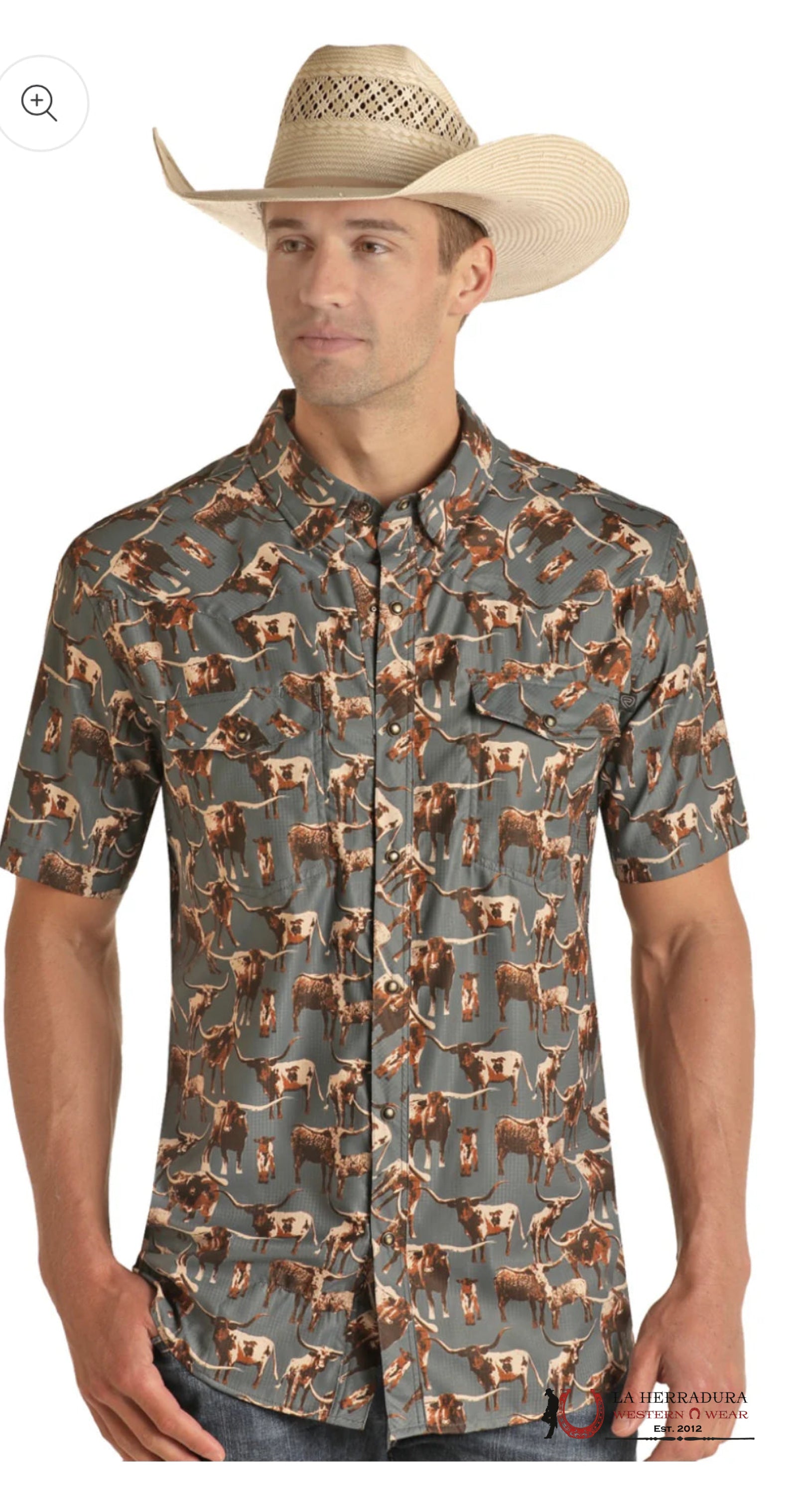 Rock&Roll Mens SS LONGHORN RIPSTOP SNAP- RRMS1SR0QP ROPA HOMBRES