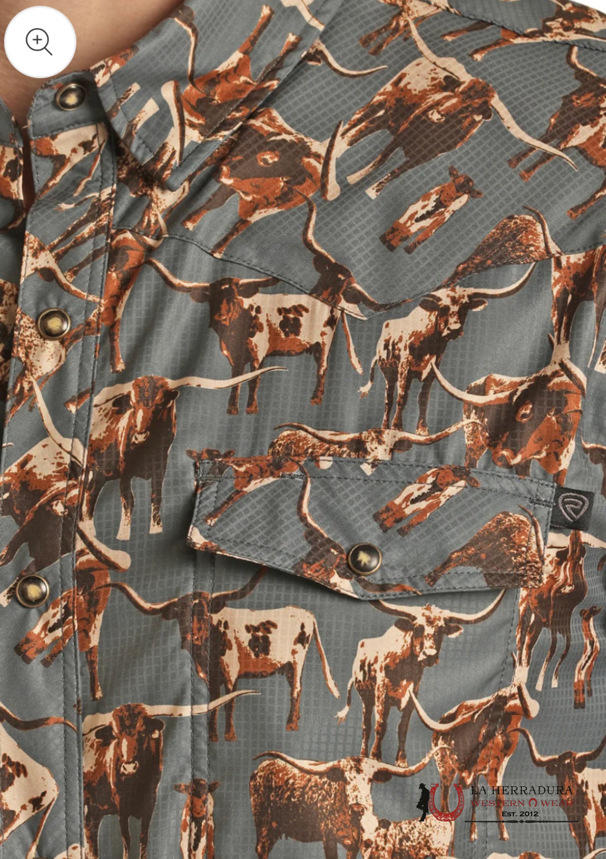 Rock&Roll Mens SS LONGHORN RIPSTOP SNAP- RRMS1SR0QP ROPA HOMBRES