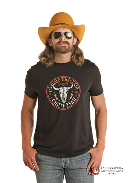 ROCK&ROLL MENS TSHIRT BLACK DALE UNISEX GRAPHIC BU21T03096
