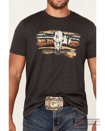 ROCK&ROLL MENS TSHIRT CHARCOAL RR UNISEX GRAPHIC BU21T02425