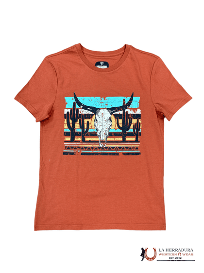 ROCK&ROLL MENS TSHIRT- ORANGE RR GRAPHIC TEE