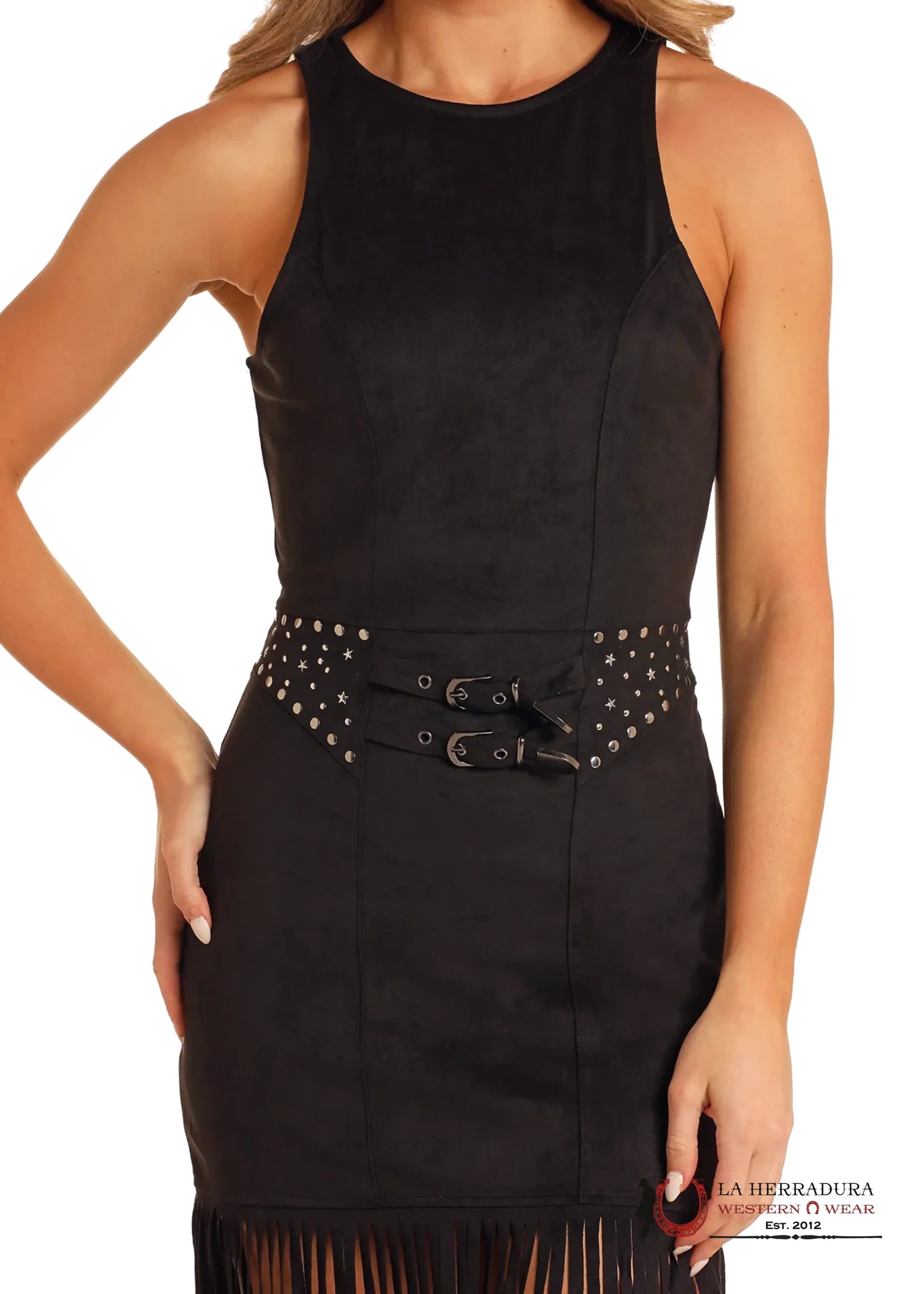 Rock&Roll Microsuede Fringe Dress Ropa Mujeres