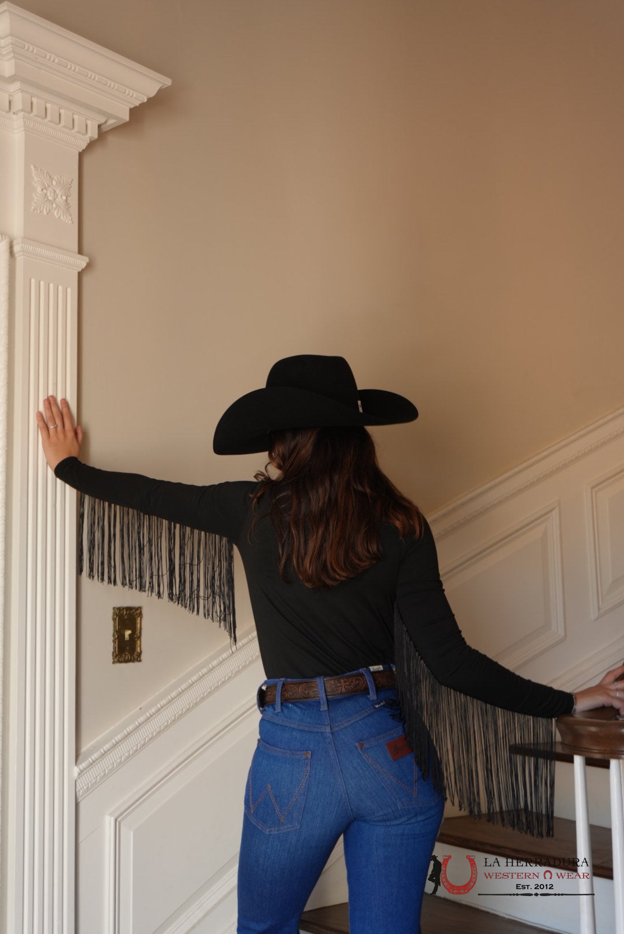 ROCK&ROLL MOCK NECK TOP WITH FRINGE ROPA MUJERES