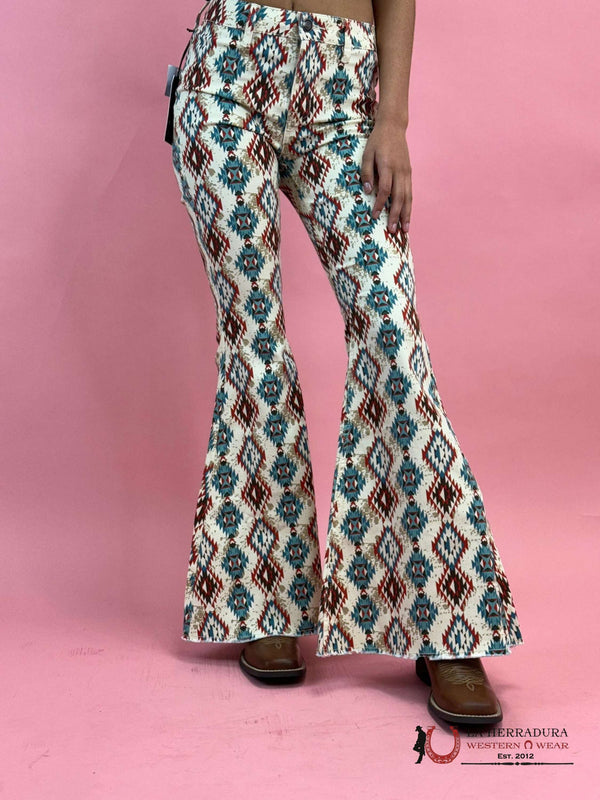ROCK&ROLL NATURAL COWHIDE AZTEC BELL BOTTOM BW7PD02235
