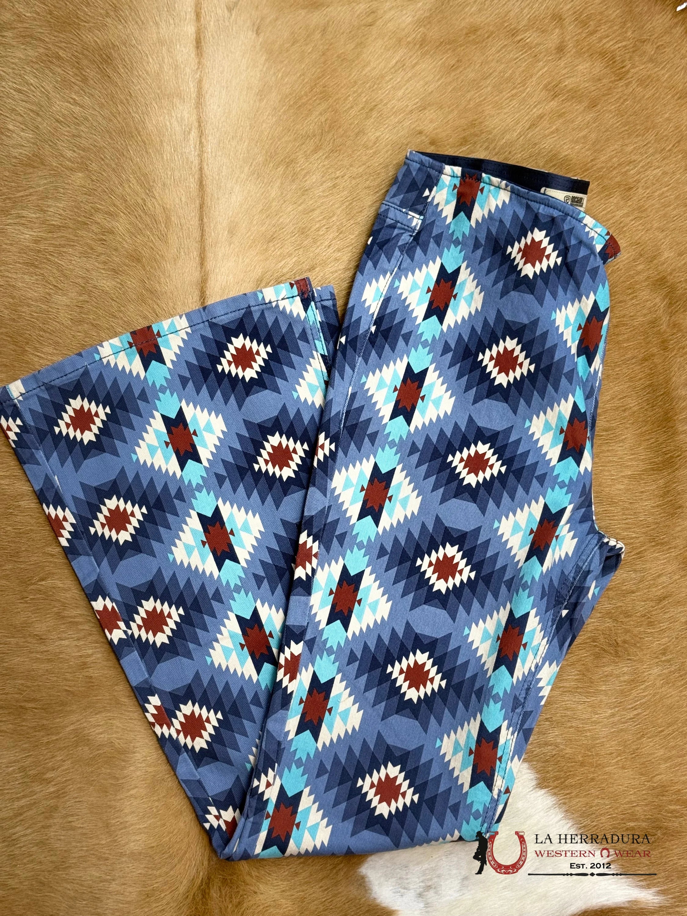 ROCK&ROLL NAVY BLUE AZTEC PULL ON RRWD6PR0G8 ROCK&ROLL JEANS WOMEN