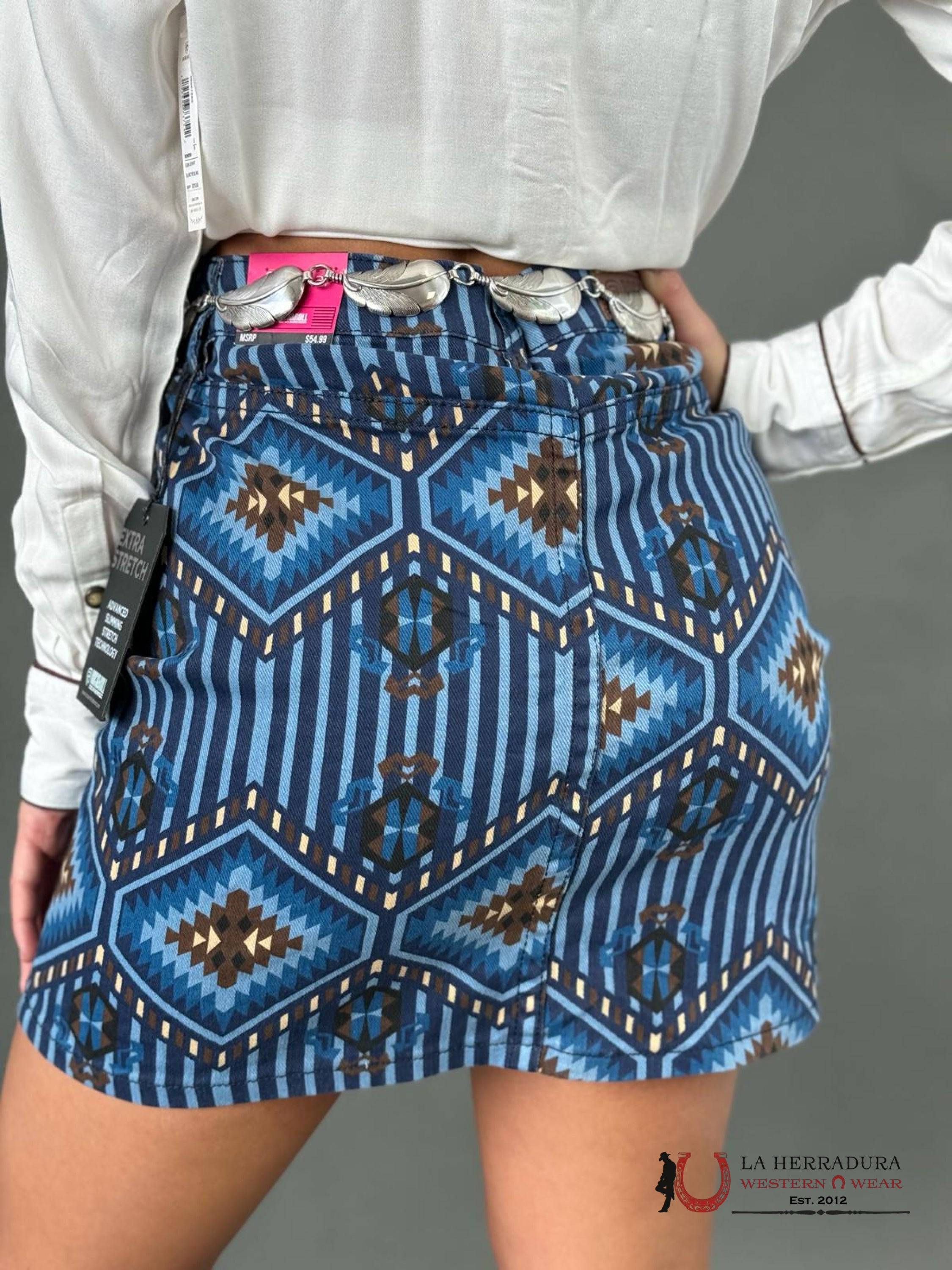 Rock&Roll Navy High Rise Skirt Aztec Ropa Mujeres