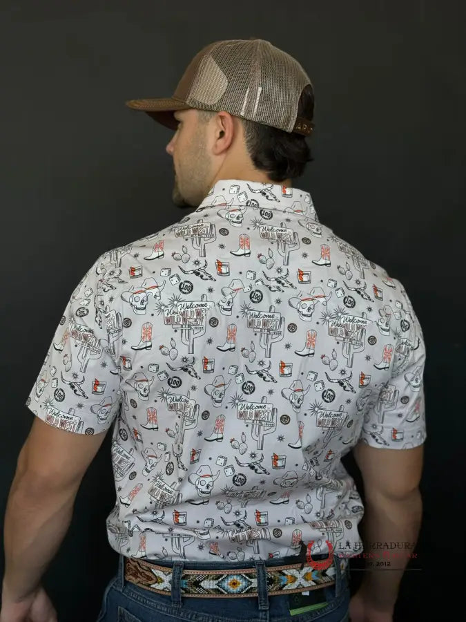 Rock&Roll Orange Tattoo Graphic Snap Short Sleeve Shirt Ropa Hombres