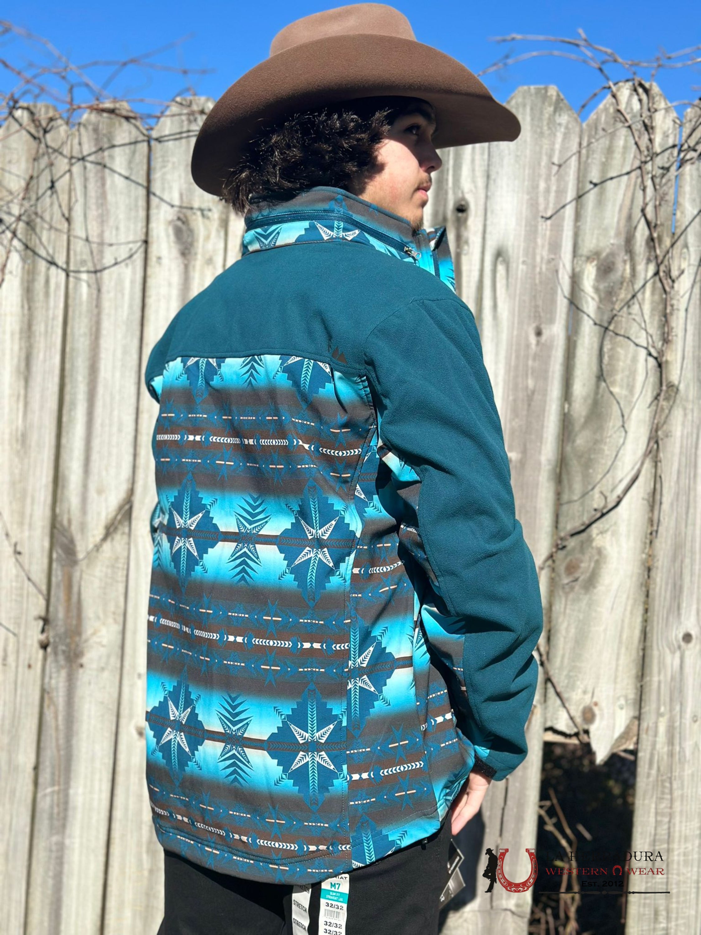 Rock & Roll Peacock Aztec Printed Softshell Jacket Ropa Hombres