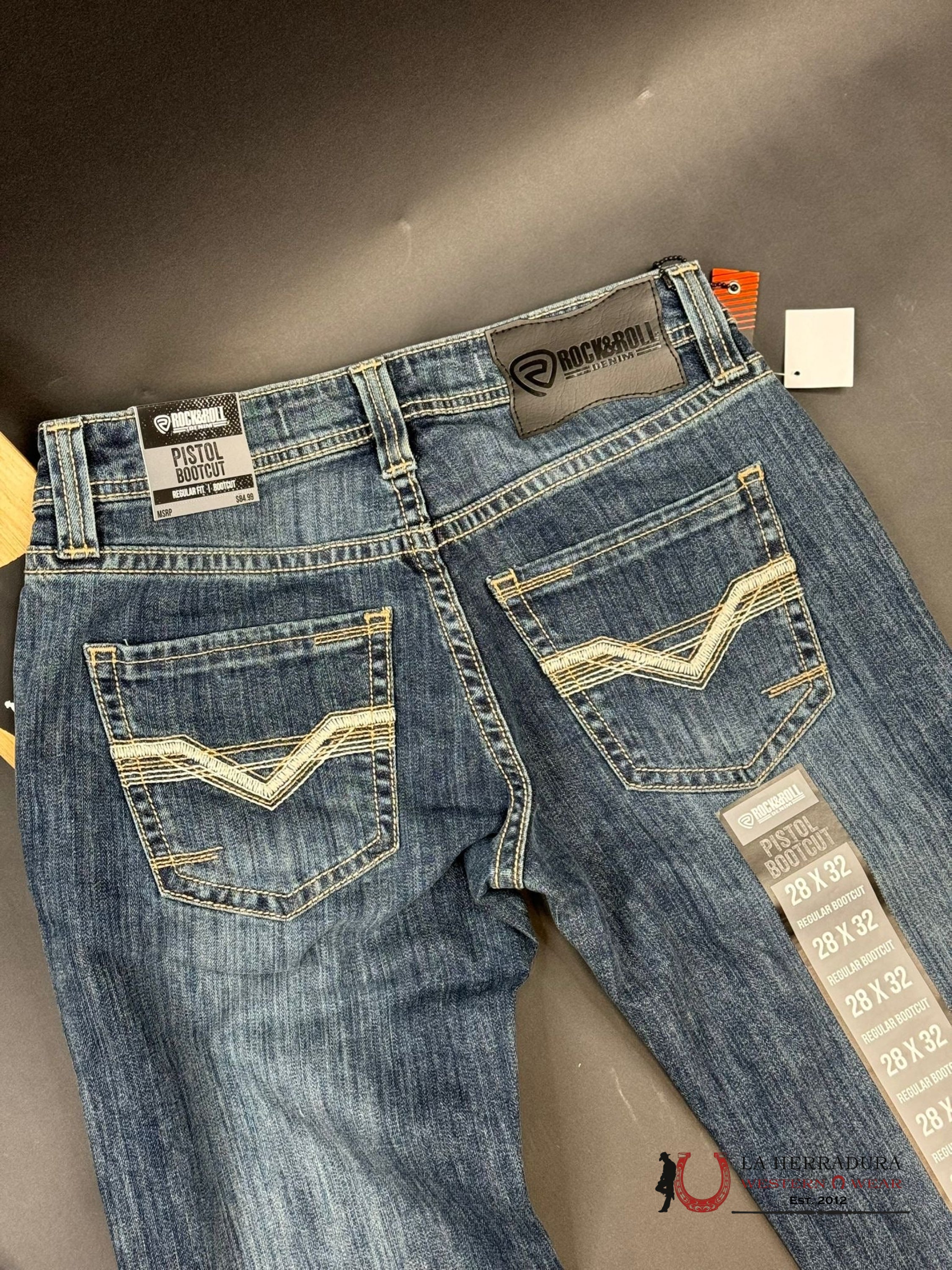 Rock&Roll Pistol Regualr Bootcut Medium Vintage Jean Ropa Hombres