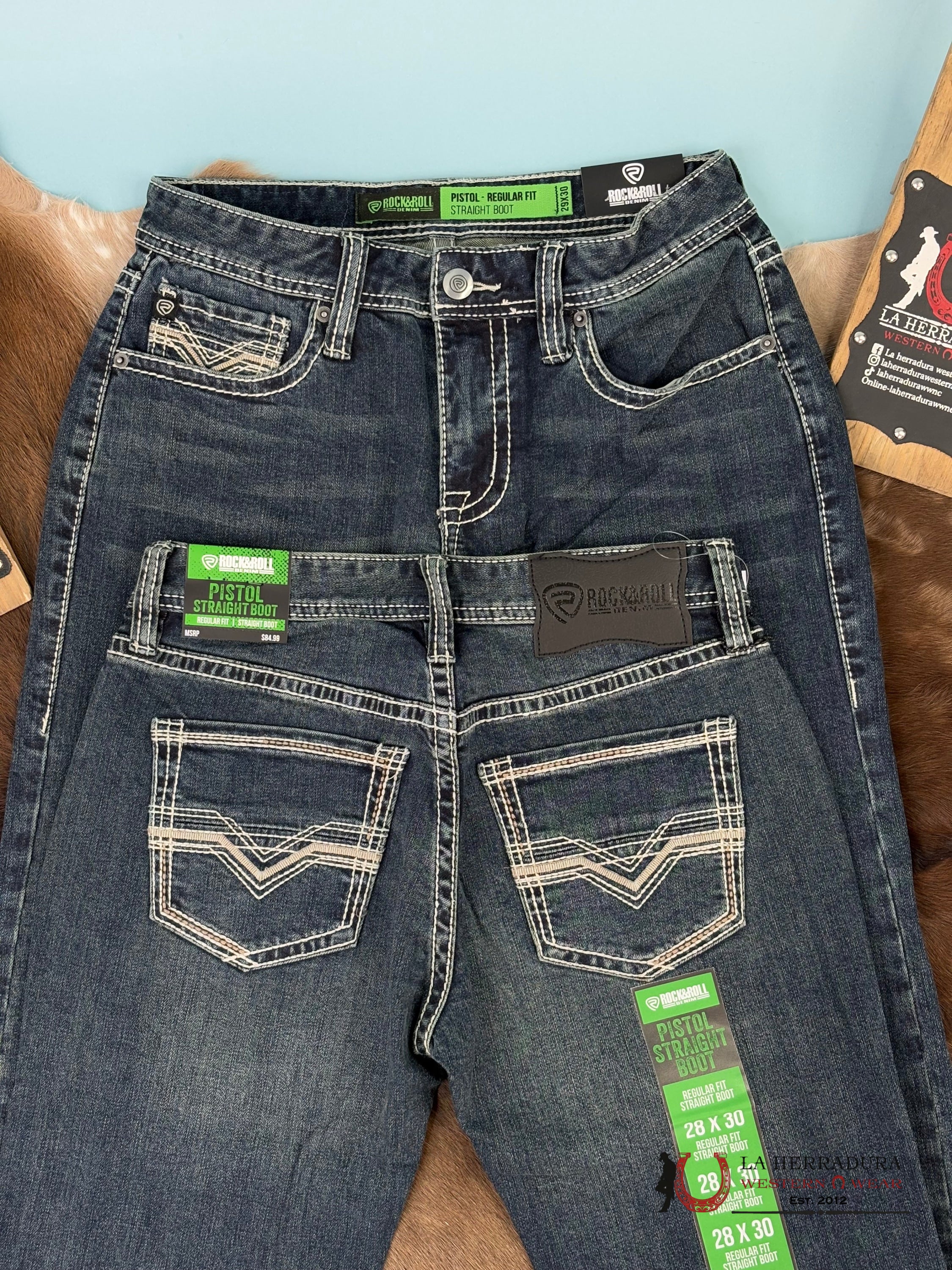 Rock&Roll Pistol Straight Boot Regualr Fit Ropa Hombres