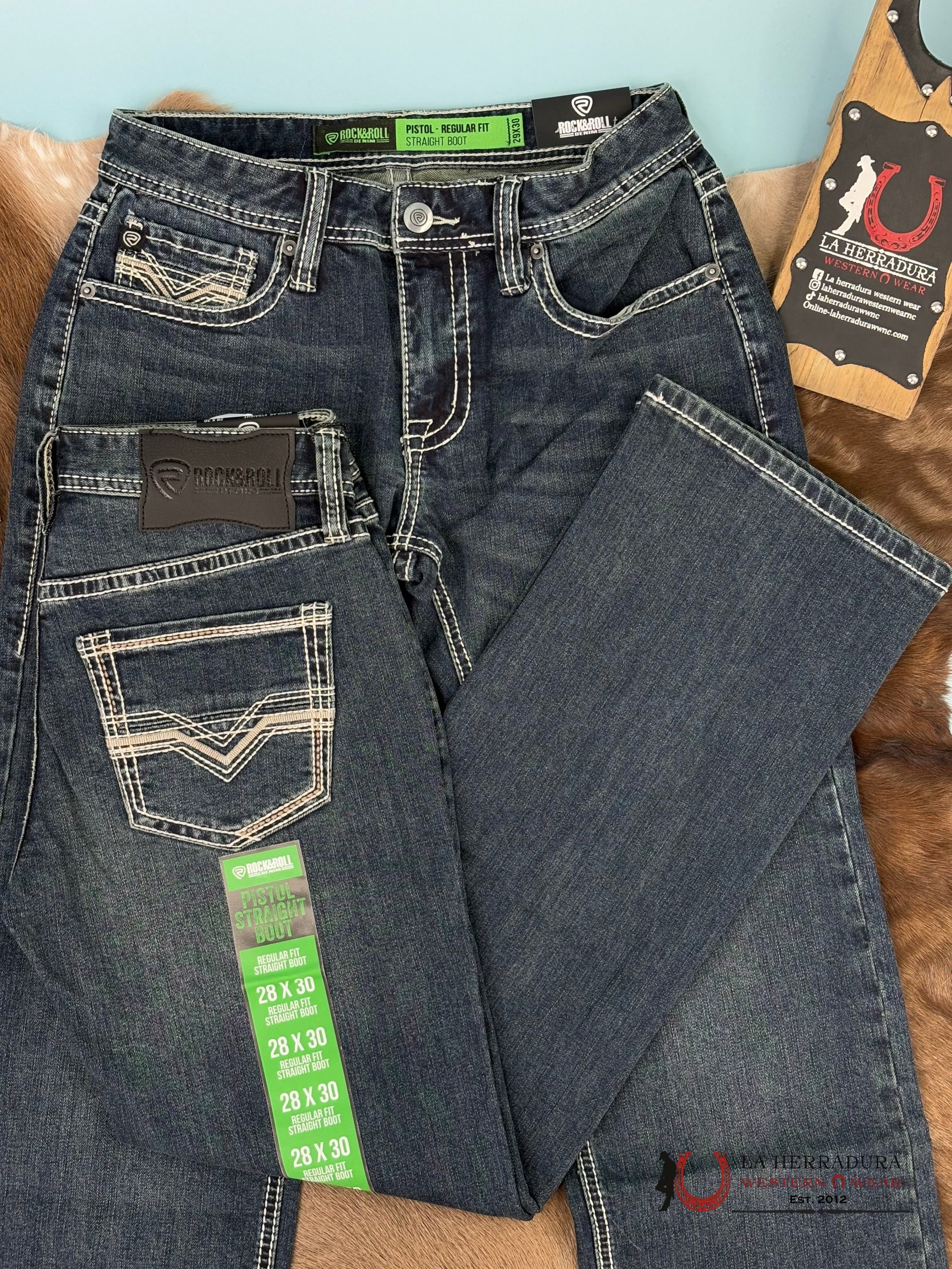 Rock&Roll Pistol Straight Boot Regualr Fit Ropa Hombres