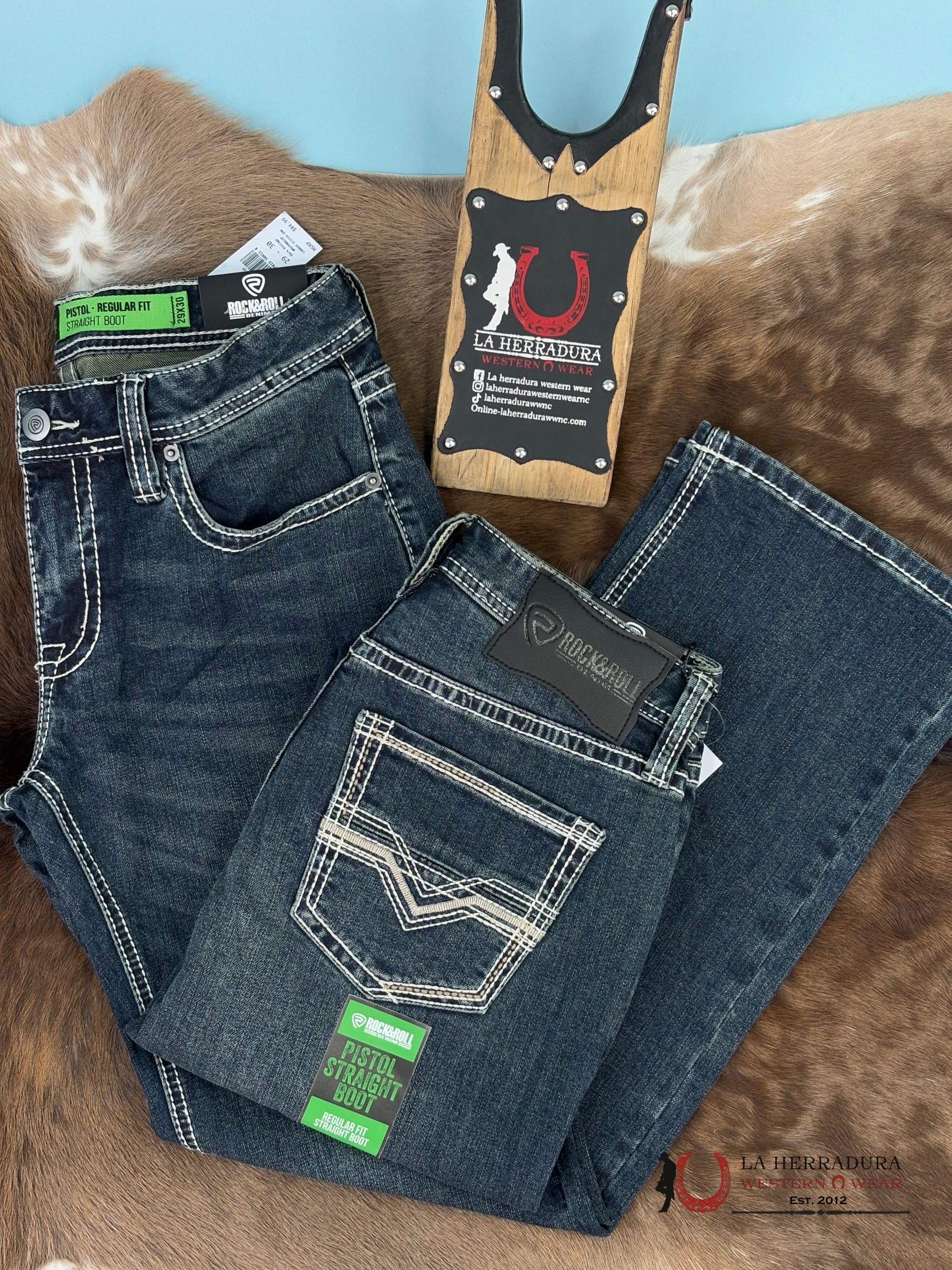 Rock&Roll Pistol Straight Boot Regualr Fit Ropa Hombres