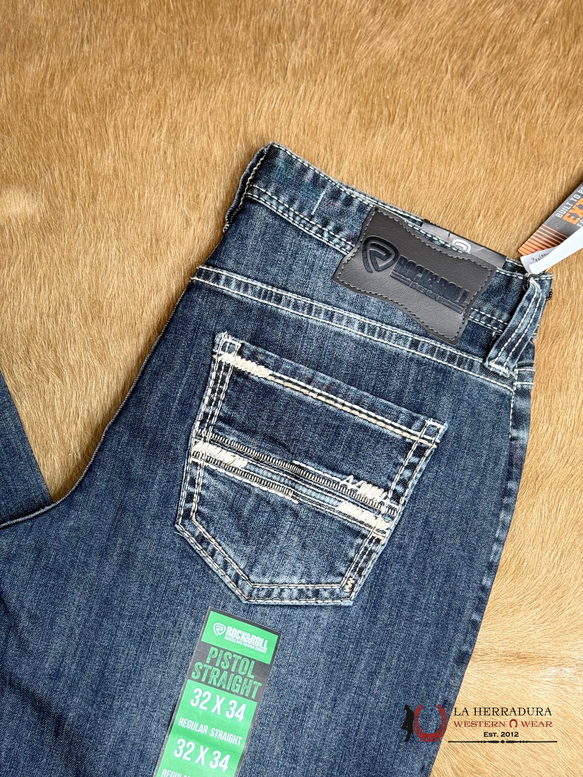 ROCK&ROLL PISTOL STRAIGHT REGULAR STRAIGHT DARK VINTAGE - BM1PD03109 ROPA HOMBRES