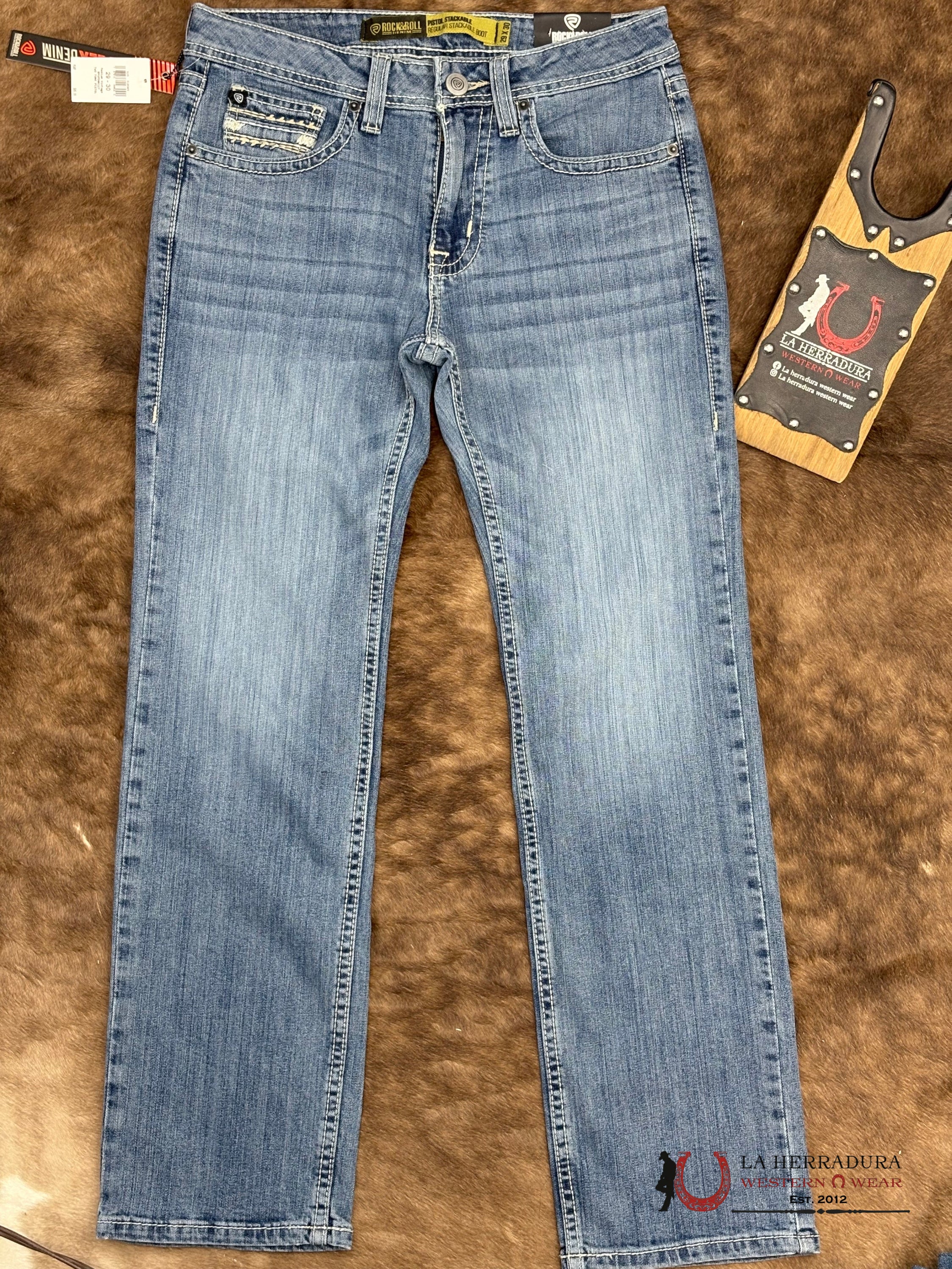ROCK&ROLL Pistol Stackable Medium Vintage Boot Jeans ROPA HOMBRES