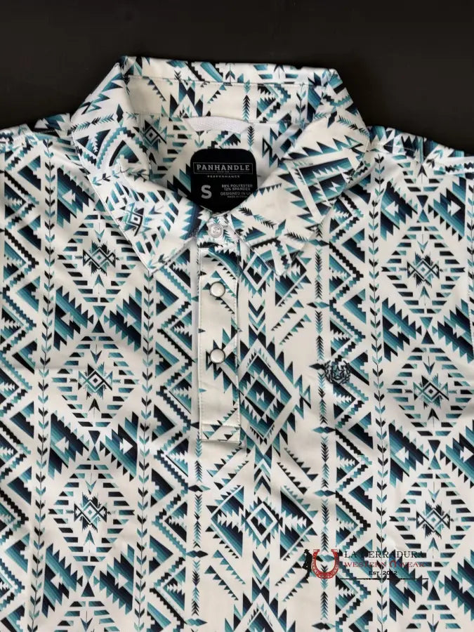 Rock&Roll Polo Shirt Aztec Blue Teal Ropa Hombres