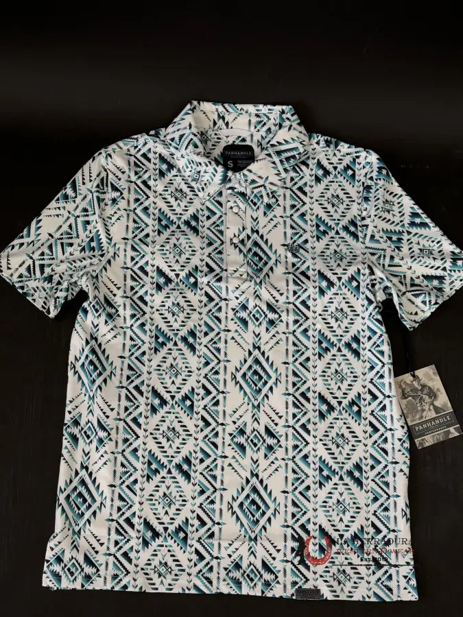 Rock&Roll Polo Shirt Aztec Blue Teal Ropa Hombres