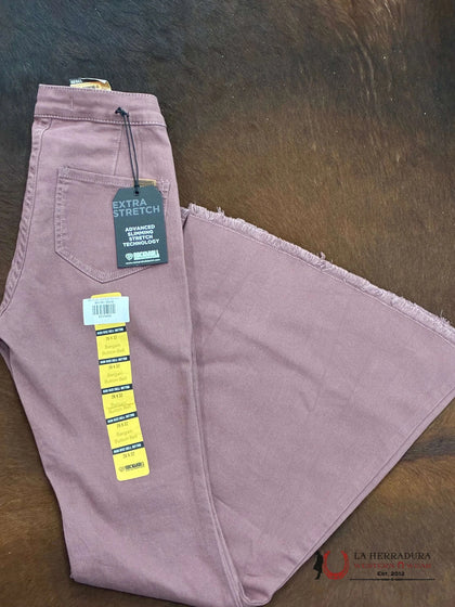 ROCK & ROLL PURPLE BUTTON FLARE JEANS
