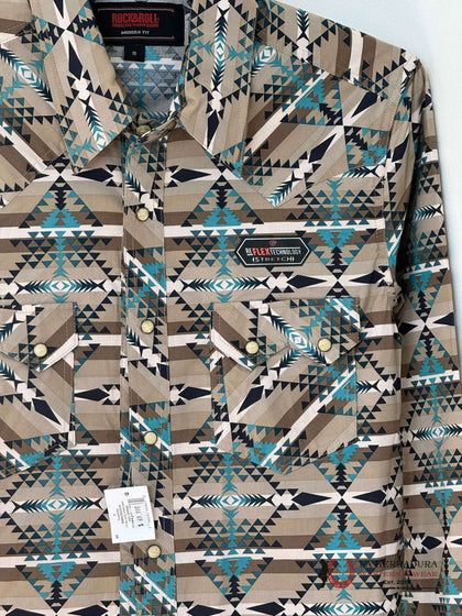 ROCK&ROLL SHIRT AZTEC STRIPE SNAP BMN2S02534