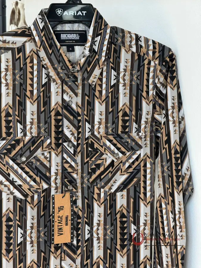 Rock&Roll Shirt Aztec Vintage Snap Ropa Hombres