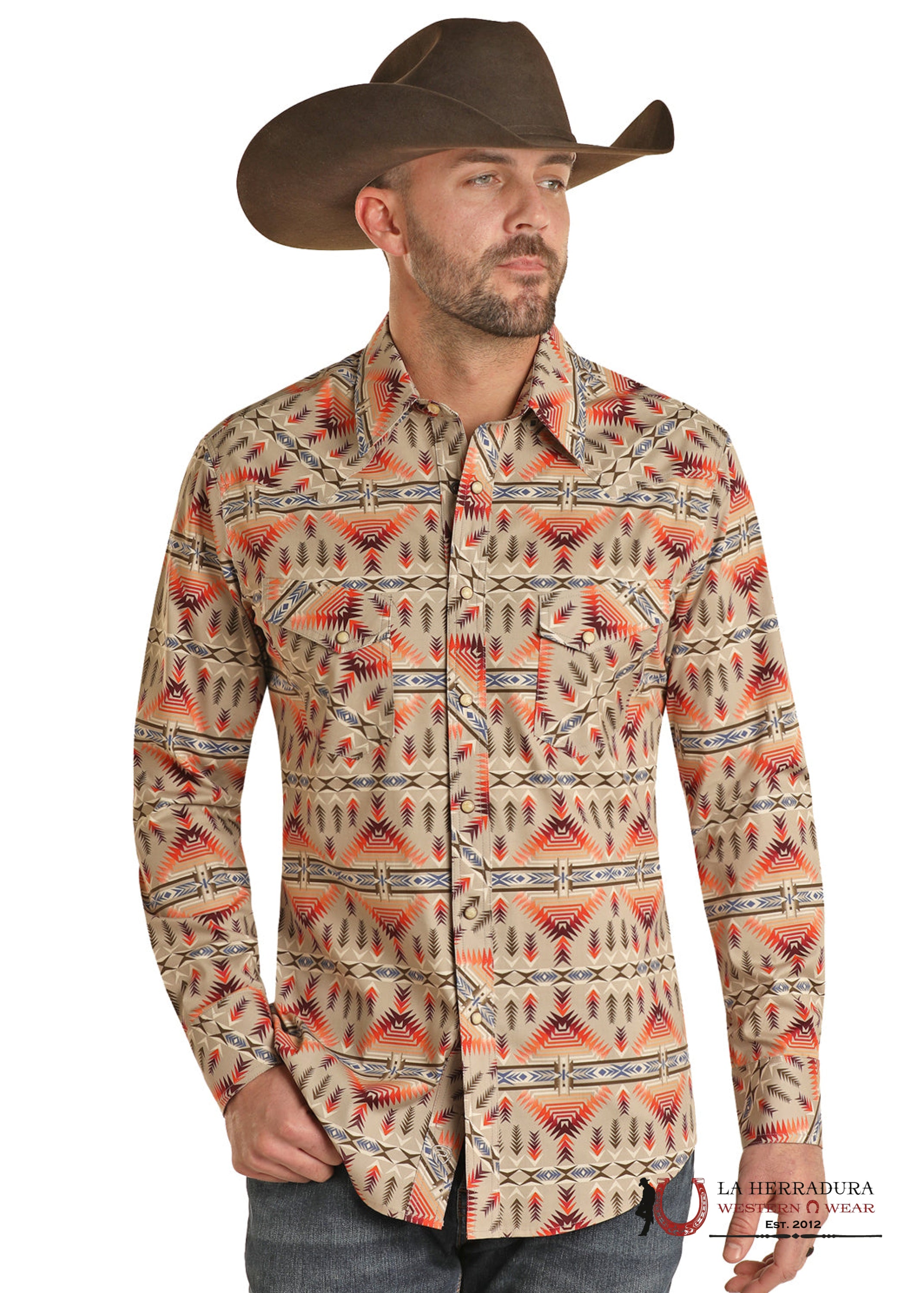 ROCK&ROLL SHIRT DALE CONV. SNAP ORANGE BMN2S02143 ROPA HOMBRES