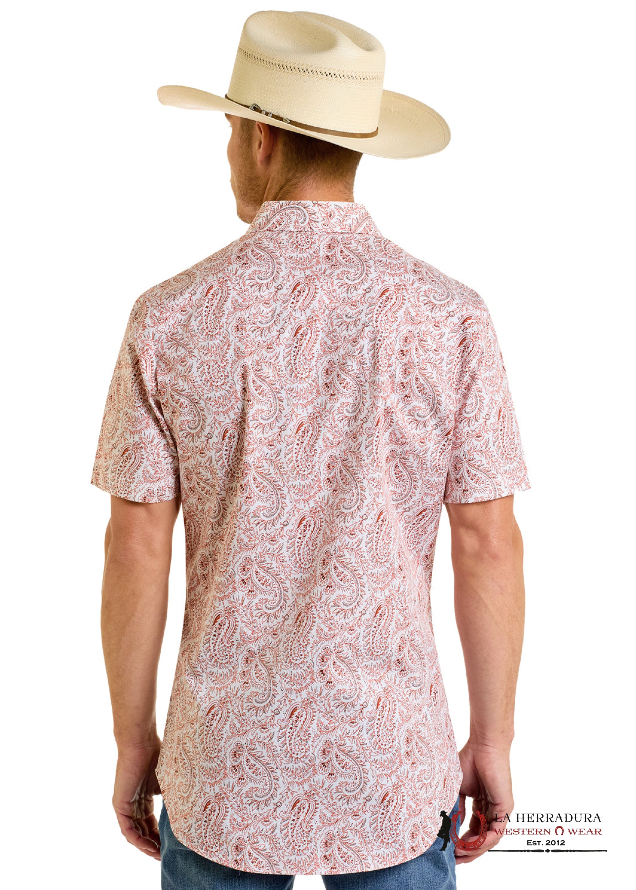 ROCK&ROLL SHORT SLEEVE SHIRT AZTEC STRIPE PRINT BUTTON UP - BMN3S06496 ROPA HOMBRES