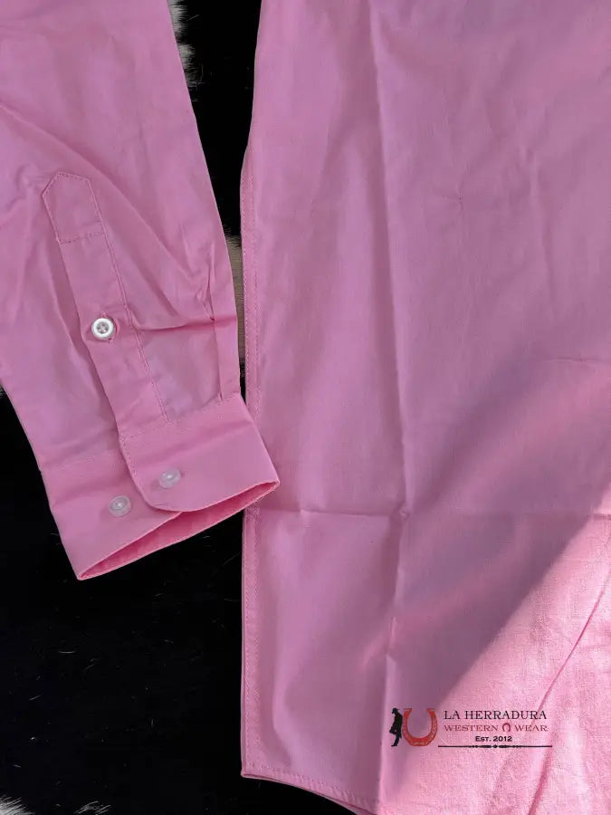 Rock&Roll Solid Pink Long Sleeve Shirt Ropa Hombres