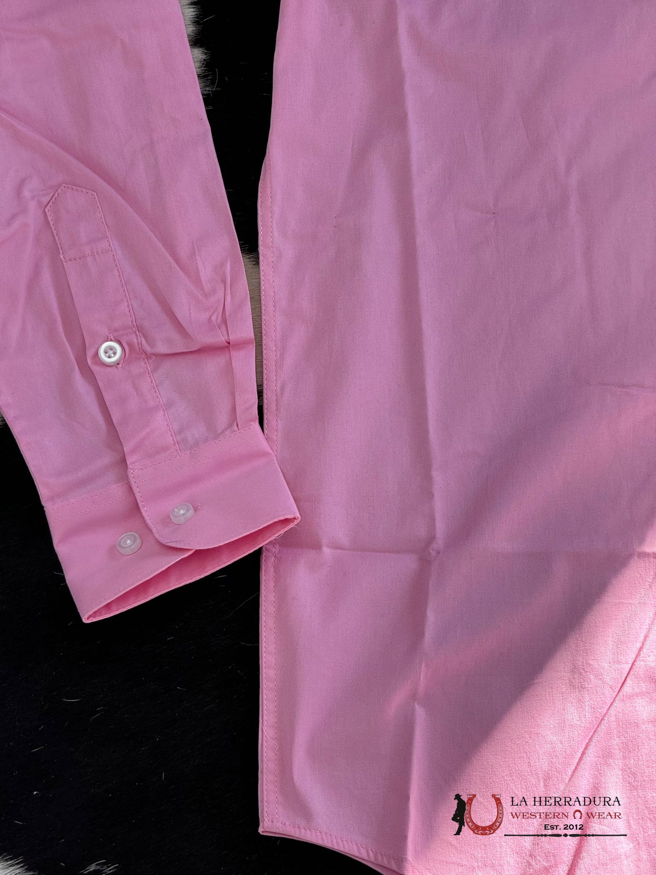 Rock&Roll Solid Pink Long Sleeve Shirt Ropa Hombres