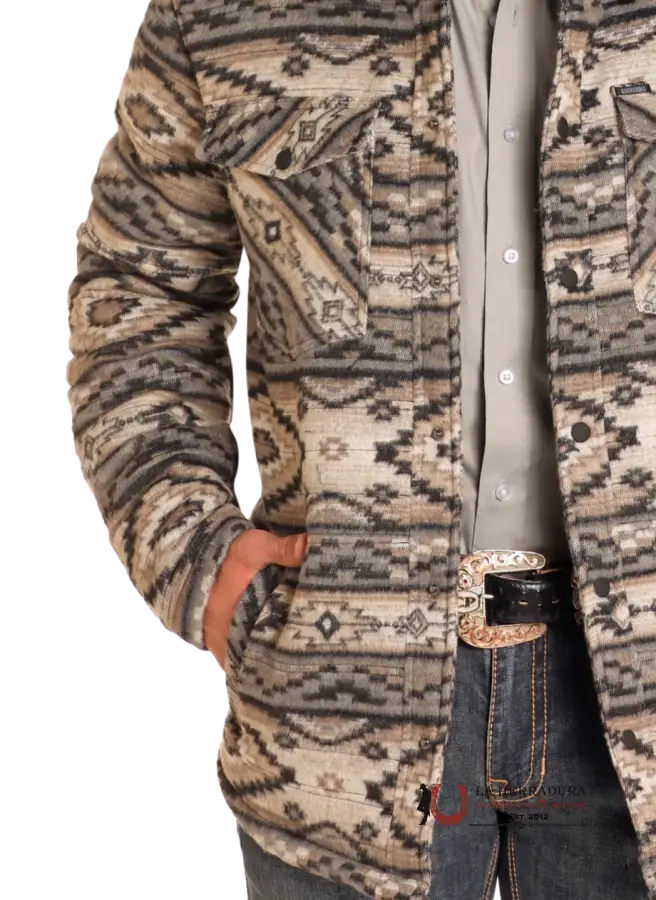 Rock & Roll Taupe Woolkie Quilted Jacket Ropa Hombres