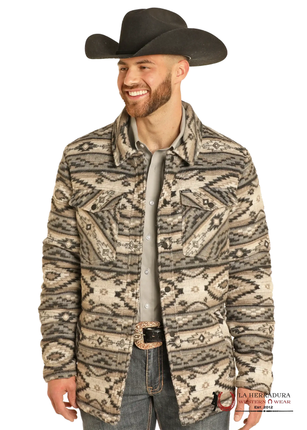 CHAQUETA ACOLCHADA DE LANA GRIS TOPO ROCK & ROLL BM92C04340