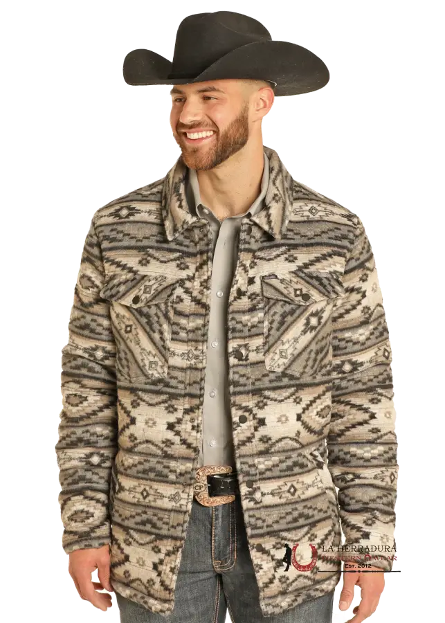 Rock & Roll Taupe Woolkie Quilted Jacket Ropa Hombres