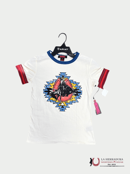 Rock&Roll Tee with Horse Rider Graphic RRWT21RZNH