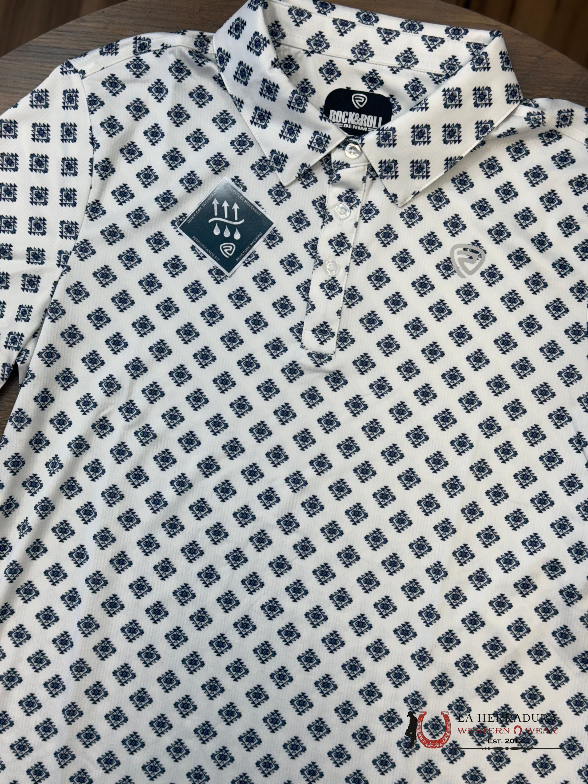 ROCK&ROLL WHITE AZTEC PRINT SHORT SLEEVE ROPA HOMBRES