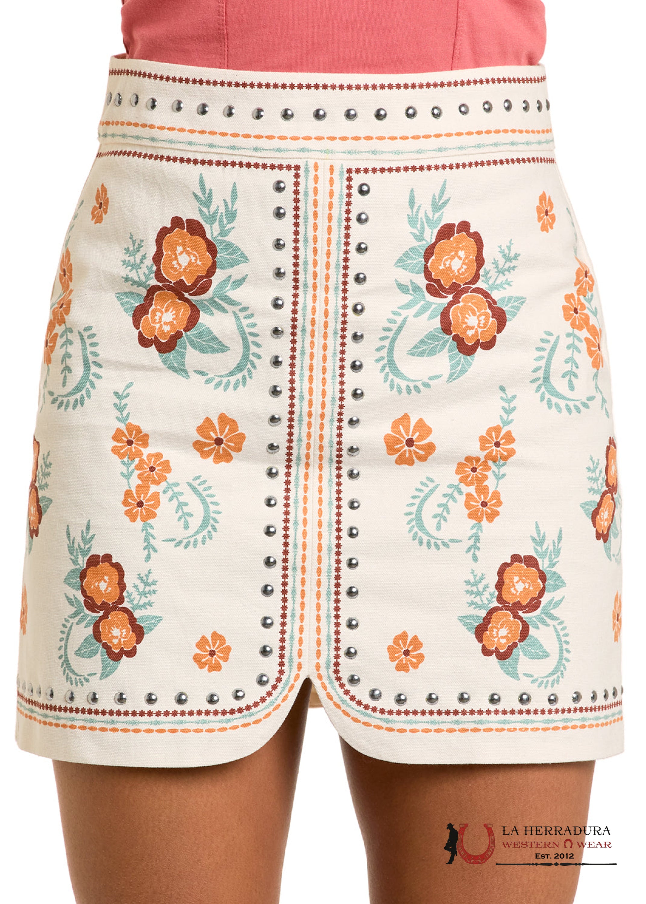 ROCK & ROLL WOMEN’S FLORAL PRINT SKIRT- BM69B06318 ROPA MUJERES