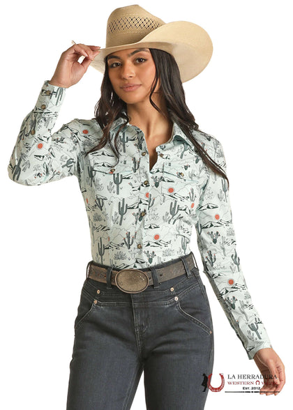 CAMISA MUJERES ROCK&amp;ROLL BROWN ROJO