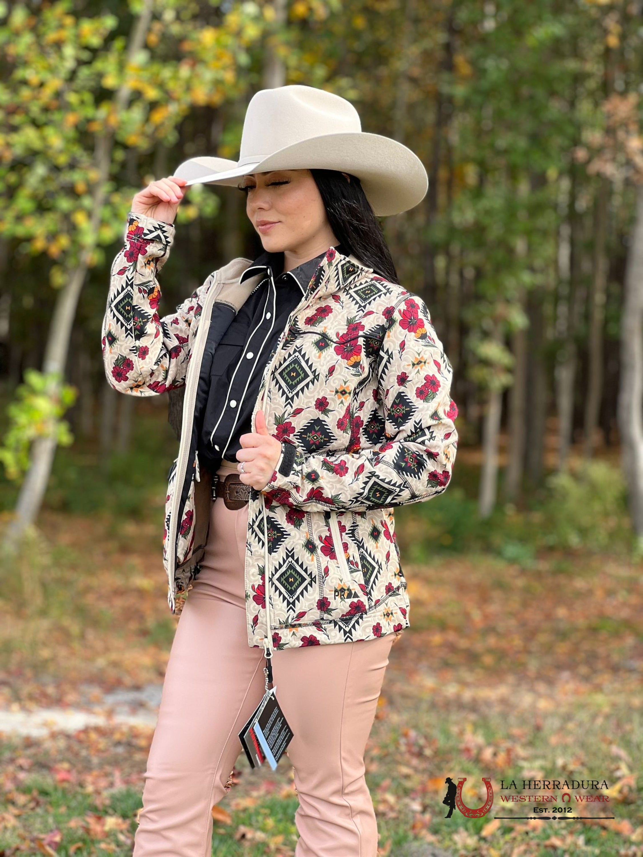 Rock&Roll Womens Panhandle Natural Aztec Flowers Ropa Mujeres