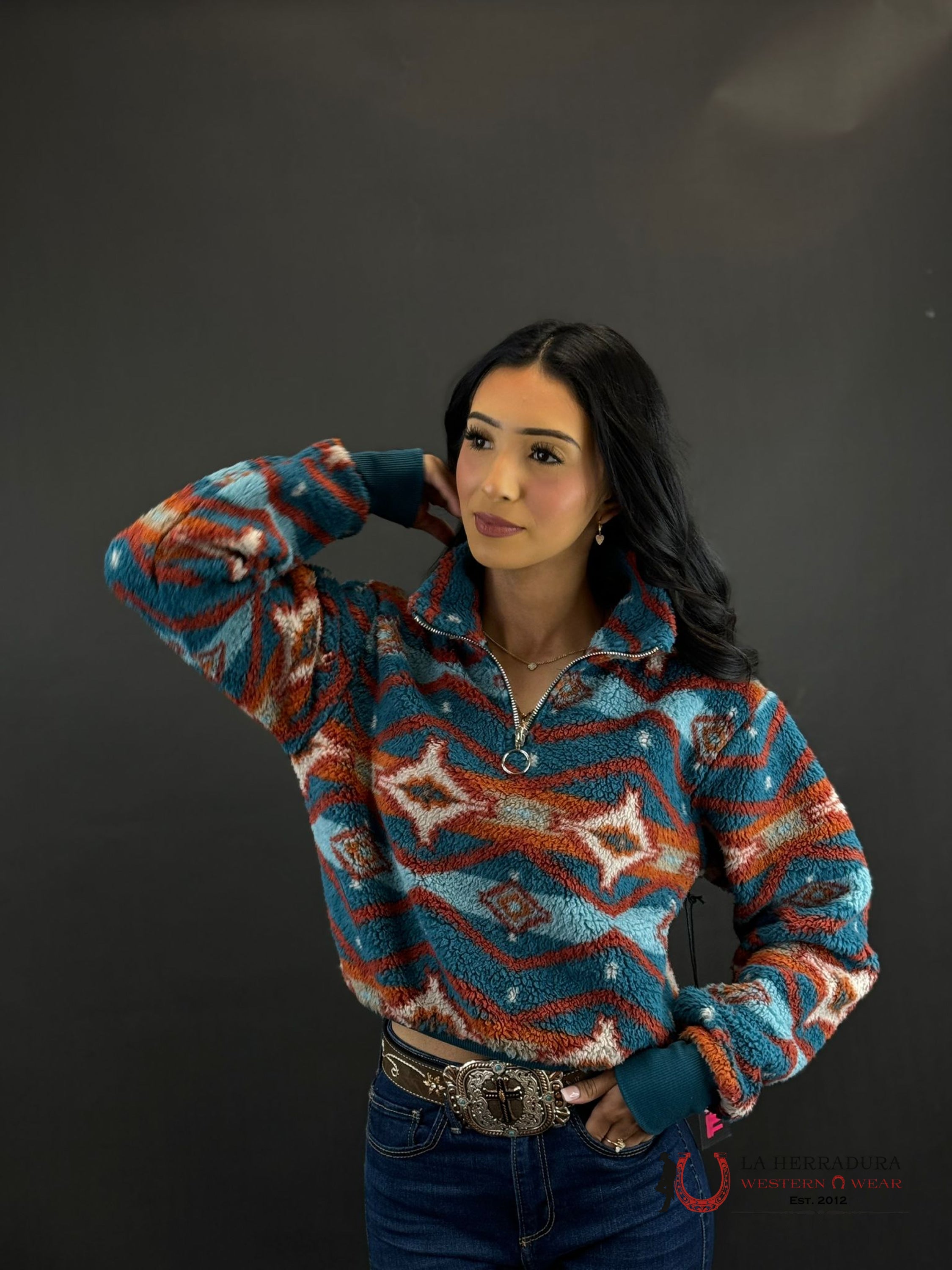 Rock&Roll Womens Sherpa Pullover Indigo Ropa Mujeres