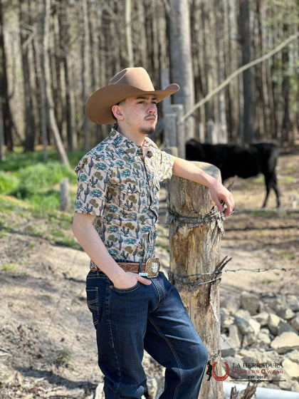 ROCK&ROLL X DALE BRISBY SHORT SLEEVE SNAP CACTUS WESTERN