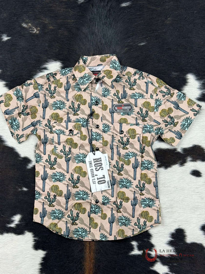 ROCK&ROLL x DALE BRISBY CAMISA DE MANGA CORTA CON BOTONES Y ESTAMPADO DE CACTUS