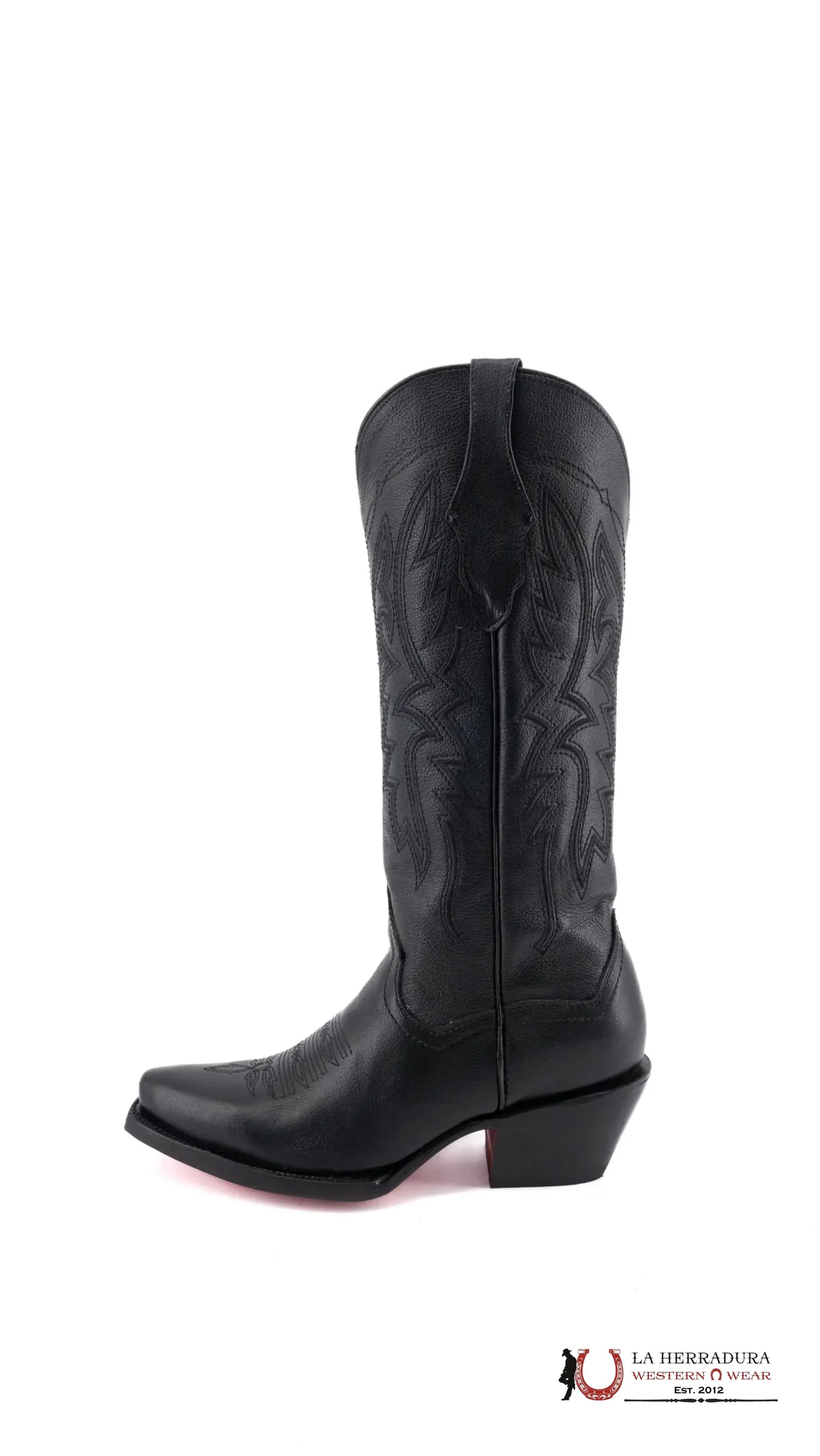 Alexa Clon Venado Negro Oval Red Bottom Boot Botas Mujeres