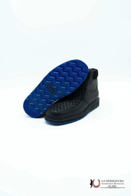 ROCKEM BLACK CRAZY FRANCIA BLUE BOTTOM CASUAL SHOE 202